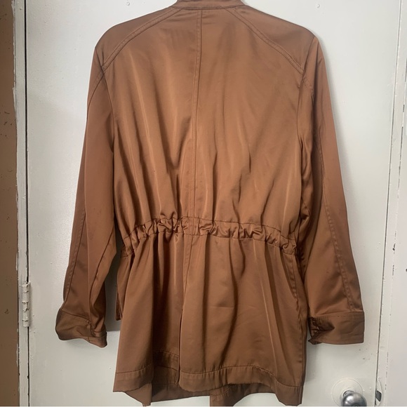 Chicos Silk Jacket With Belt - Picture 3 of 15